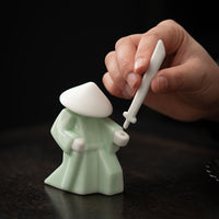 Modern Ceramic Swordsmen Incense Burner Samurai Spirit Incense Stick Holder