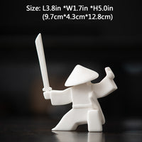 Modern Ceramic Swordsmen Incense Burner Samurai Spirit Incense Stick Holder
