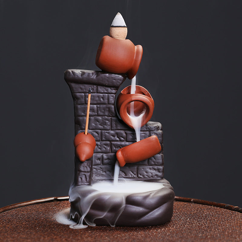 Wall Pottery Pot Ceramic Backflow Incense Burner