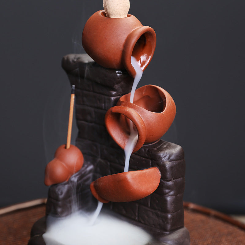 Wall Pottery Pot Ceramic Backflow Incense Burner