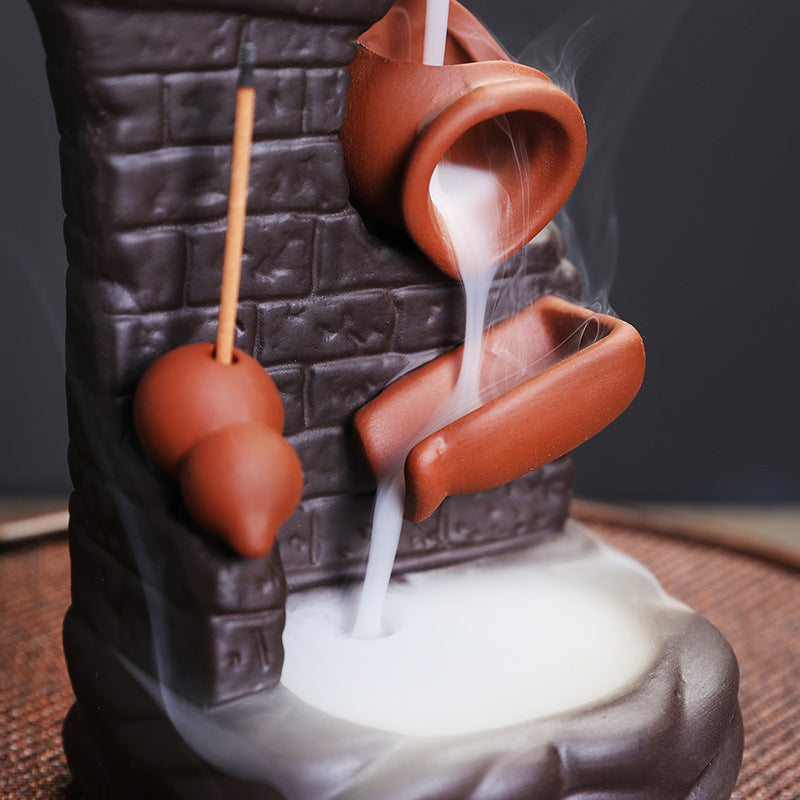 Wall Pottery Pot Ceramic Backflow Incense Burner