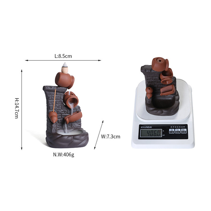 Wall Pottery Pot Ceramic Backflow Incense Burner